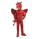 Costum dragon rosu KidMania&reg; pentru copii 8 ani 128 cm