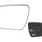 Geam oglinda exterioara cu suport fixare Nissan Juke (F15), 06.2014-, Stanga, incalzita; geam convex; cromat, View Max