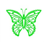 Cumpara ieftin Sticker decorativ Fluture, Verde, 60 cm, 1157ST-9, animale si pasari, Oem