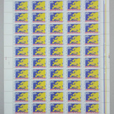 TIMBRE ROMÂNIA LP856/1974 Expoziția Filatelică EUROMAX -Coală 50 timbre -MNH