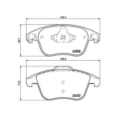 Placute frana Citroen C4 Grand Picasso I (Ua), C4 Picasso I (Mpv) (Ud), C4 Sedan (Nc), Ds4 (Nx), Ds5; Ds Ds 4 / Ds 4 Crossback (Nx), Ds 5 (Kf); Peuge foto