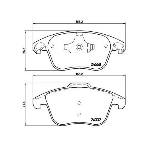 Placute frana Citroen C4 Grand Picasso I (Ua), C4 Picasso I (Mpv) (Ud), C4 Sedan (Nc), Ds4 (Nx), Ds5; Ds Ds 4 / Ds 4 Crossback (Nx), Ds 5 (Kf); Peuge