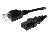 Cablu Alimentare 1.5m Negru IEC C13 la NEMA 5-15