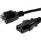 Cablu Alimentare 1.5m Negru IEC C13 la NEMA 5-15