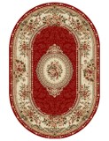 Cumpara ieftin Covor Clasic, Lotos 571, Grena, 60x110 cm, Oval 1800 gr/mp