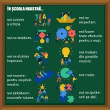 Sticker In Scoala Noastra - 125x125 cm