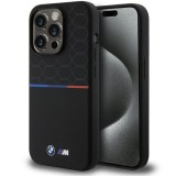Husa pentru iPhone 15 Pro - BMW Hardcase M Silicone Pattern MagSafe (BMHMP15L22SMPK) - Black