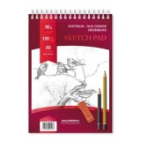 Bloc desen cu spirala, A5, 100 file - 90gsm, pentru schite creion, AURORA Esquisse - hartie alba