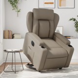 VidaXL Fotoliu rabatabil electric cu ridicare, cappuccino