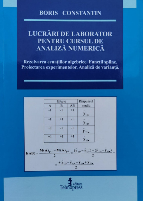 Lucrari De Laborator Pentru Cursul De Analiza Numerica - Boris Constantin , C849
