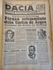 Dacia, 23 Iulie 1942: Regele Mihai, M. Antonescu, Curtea de Arges. Ziar de colectie