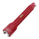 Cheie pentru conducte de apa, FMK&reg;, multifunctionala, ABS, instalare chuveta, 26x5.2 cm, Rosu