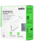 Belkin 60w Usb-c Dual Wall Charger Pd 2x 30w White