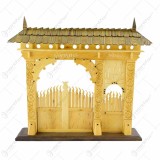 Poarta secuieasca sculptata manual din lemn &ndash; Design Traditional (48 x 40 CM)