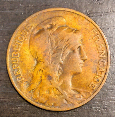 Moneda Franta - 10 Centimes 1909 - An mai rar foto