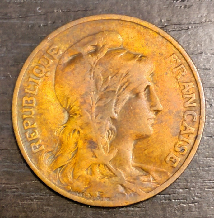 Moneda Franta - 10 Centimes 1909 - An mai rar