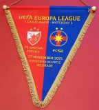 Fanion (protocol) meci fotbal STEAUA ROSIE BELGRAD - FCSB (UEFA EUROPA LEAGUE 27.11.2025)