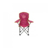 Scaun pliabil camping pentru fetite, roz cu imprimeu, 33x33x60 cm