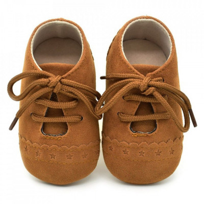 Pantofiori eleganti bebelusi drool (culoare: maro, marime: 6-12 luni) foto