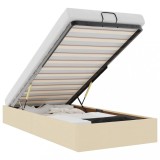 Cumpara ieftin Cadru pat otoman fara saltea crema 80x200 cm tesatura