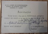 1954 Invitatie, Raionul Lenin, Bucuresti, Splai Independentei Nr. 46 comunism