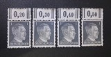 Germania Al Treilea Reich 1941 "Adolf Hitler 1 Pfennig" (Set de 4 Mărci MNH cu Cupoane Marginalе Superioare și Linii Verticale de Ghidaj) - TG1