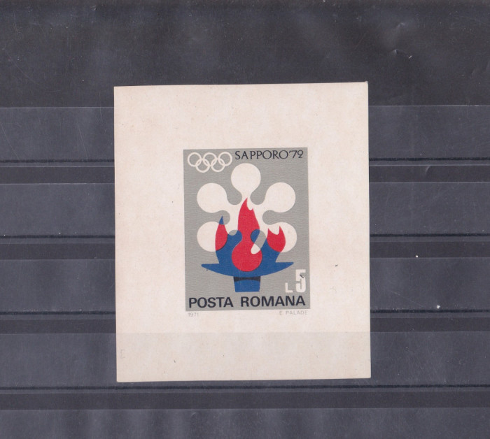 M1 TX4 3 - 1971 - Jocurile olimpice de iarna - Saporo - colita nedantelata