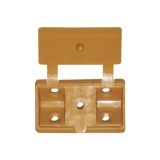 Cumpara ieftin Coltar din plastic cu capac pentru prindere blat, maro, 4 buc / set