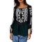 Bluza dama tip ie 257 negru/alb , marimea 3XL