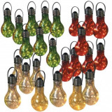 Set 24 becuri colorate pentru gradina Strend Pro Stella, 9x18 cm, 5 Led, 1xAA