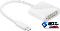 Adaptor DVI mama - USB-C tata 0.2m alb foto