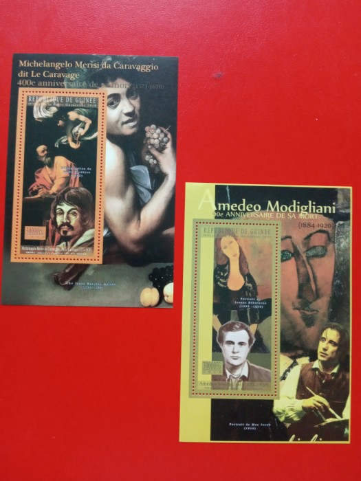 GUINEA. CARAVAGGIO/MODIGLIANI - COLIȚE MNH