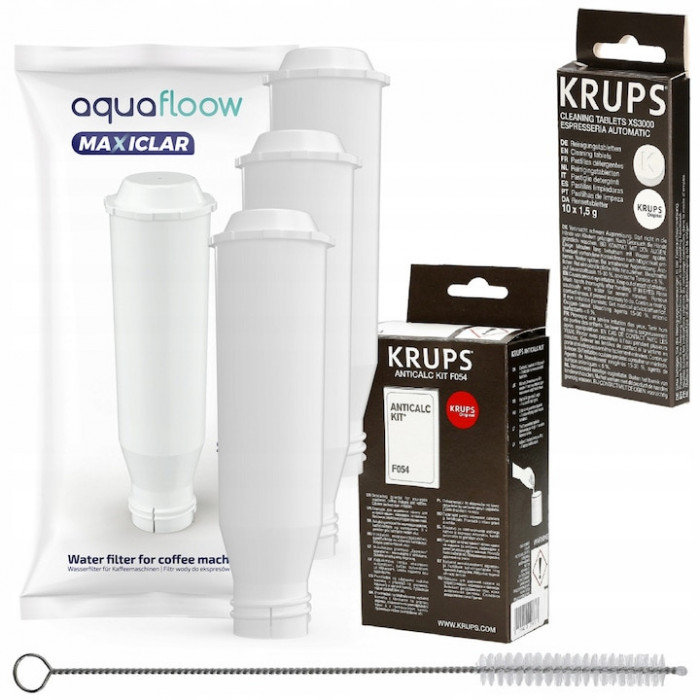 Kit intretinere espressor, Aquafloow, Compatibil cu espressorul Krups, 6 piese