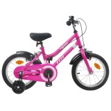 vidaXL Bicicletă pentru Copii 12 Inci pentru 2-4 ani Roz Negru 42009240