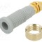 Conector banană 2mm soclu 10A 1kV aurit Hirschmann T&amp;M gri