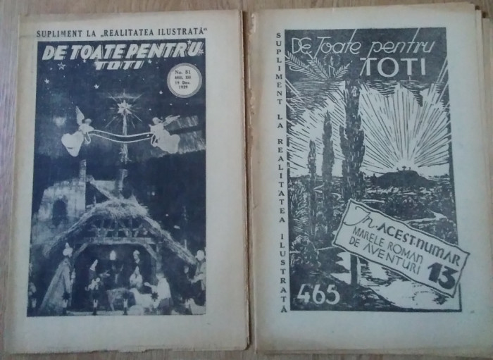 6 Reviste DE TOATE PENTRU TOȚI - 1936 - 1939