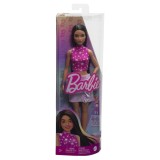 PAPUSA BARBIE FASHIONISTA BRUNETA CU TOP CU STELUTE, BARBIE - Fashionistas