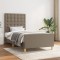 vidaXL Cadru de pat cu tăblie, gri taupe, 80x200 cm, textil 3125337