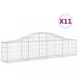 Cumpara ieftin Cosuri gabion arcuite 11 buc, 200x30x40/60 cm, fier galvanizat