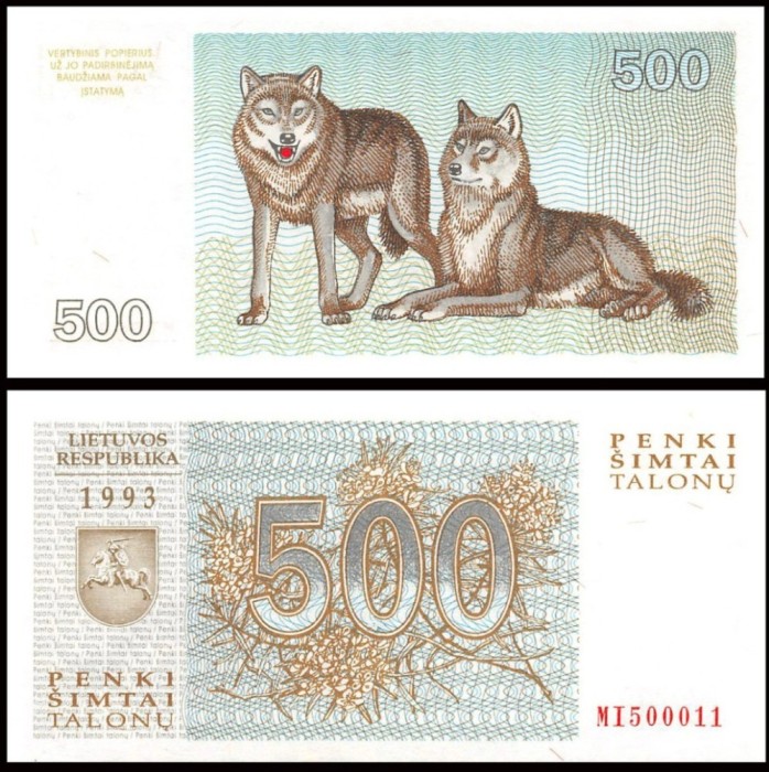 Lituania 1993 - 500 talonas UNC