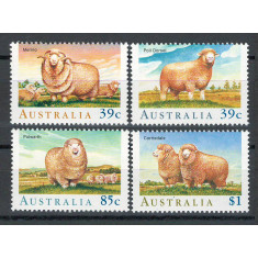 Australia 1989 Mi 1146/49 MNH, nestampilat - Rase de oi