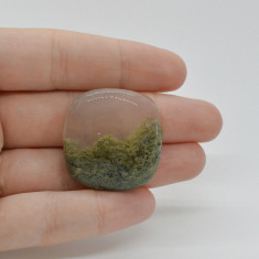 Cabochon agat moss indonezia 31x30x8mm c20