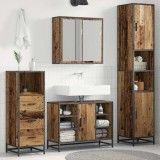 VidaXL Set de mobilier pentru baie 3 pcs Lemn vechi 80 x 33 x 60 cm 3402545