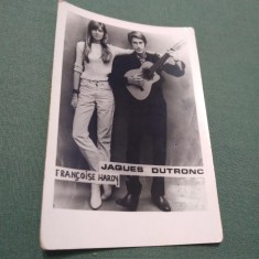 FOTO TIP 9/6CM COOPERATIVA FOTOGRAFIA FRANCOISE HARDY/JAQUES DUTRONC DE COLECTIE
