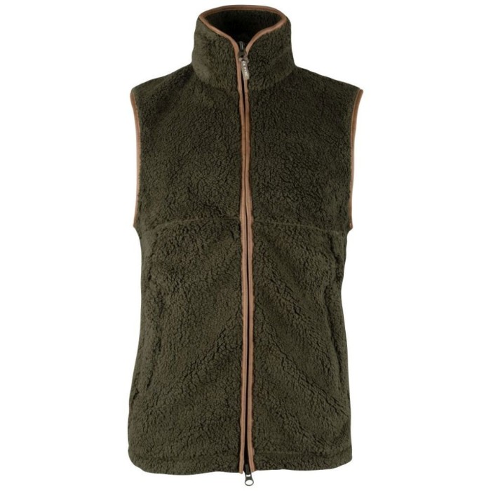 Vestă Jack Pyke Countryman Chunky Fleece Gilet, oliv &icirc;nchis, mărimea L