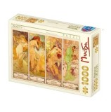 Puzzle adulti D-Toys Alphonse Mucha - Seasons / Anotimpuri , 1000 piese