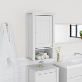 vidaXL Dulap de baie de perete &quot;BERG&quot; alb, 40x27x71,5 cm, lemn masiv