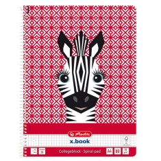 Caiet a4 80f spirala patratele cute animals motiv zebra