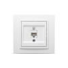 Priză UTP 1xRJ45 CAT6E ST, Alb mat, Zena, EL-BI