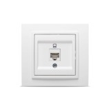 Priză UTP 1xRJ45 CAT6E ST, Alb mat, Zena, EL-BI